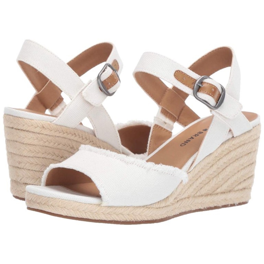 NWT-Lucky Brand Women's Mindra Open Toe Platform Summer Espadrille Wedge Sandal